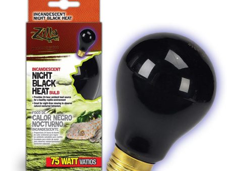 Zilla Incandescent Bulbs Night Black 1ea 75 W For Discount