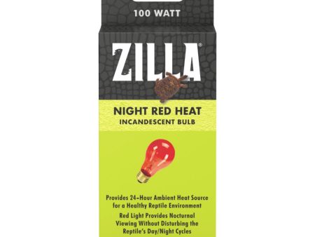 Zilla Incandescent Bulbs Night Red 1ea 100 W on Sale