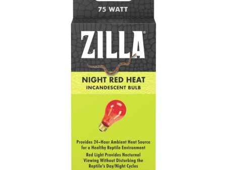 Zilla Incandescent Bulbs Night Red 1ea 75 W Fashion