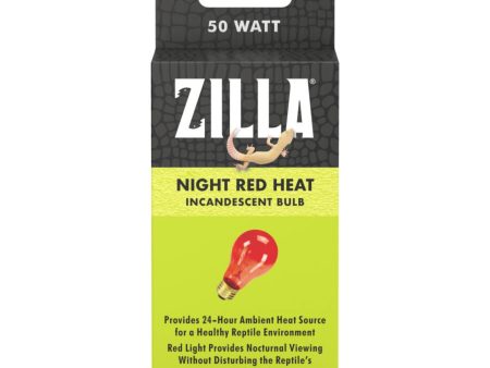 Zilla Incandescent Bulbs Night Red 1ea 50 W Supply