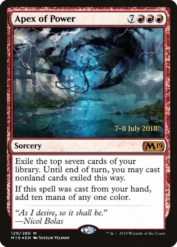 Apex of Power [Core Set 2019 Prerelease Promos] on Sale