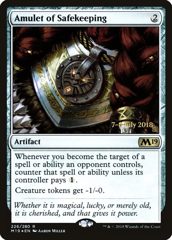 Amulet of Safekeeping [Core Set 2019 Prerelease Promos] on Sale