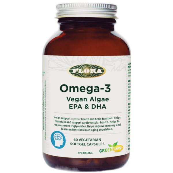 Flora Omega-3 Vegan Algae EPA & DHA - Formerly Omega Brain (60 VegSoftGel) Supply